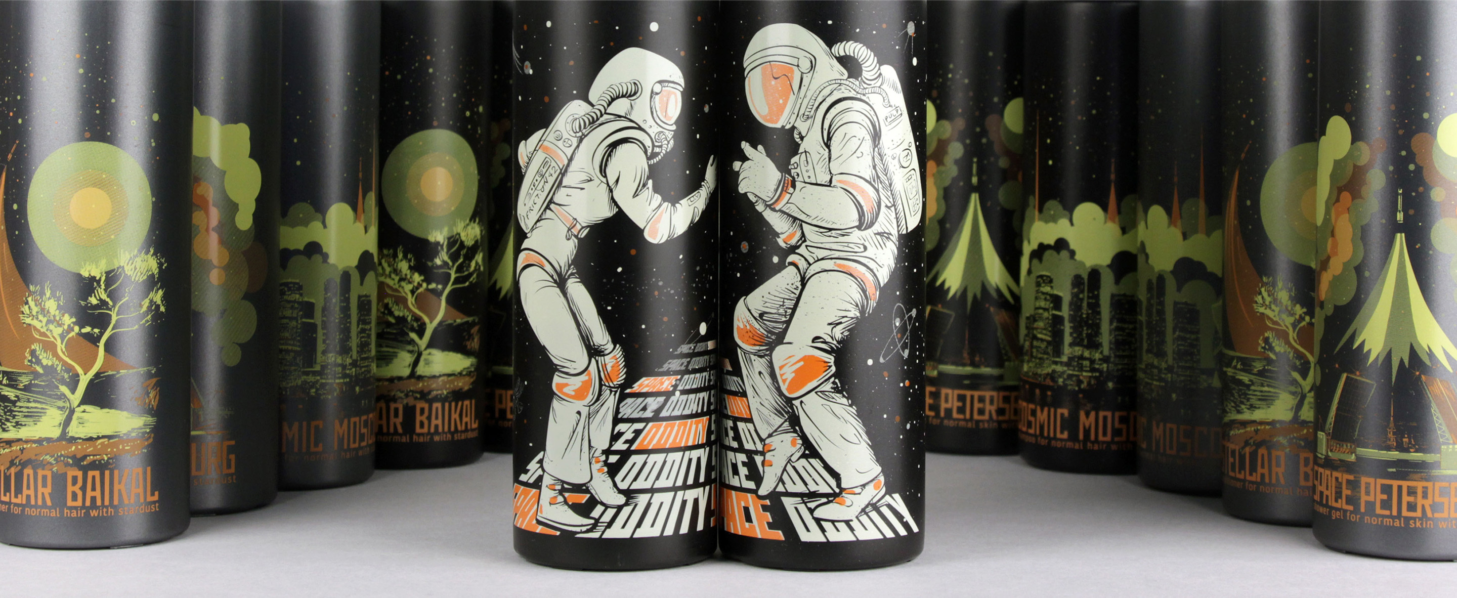 «Space Oddity». Флаконы и печать: МЗПУ. Дизайн: CPDS.