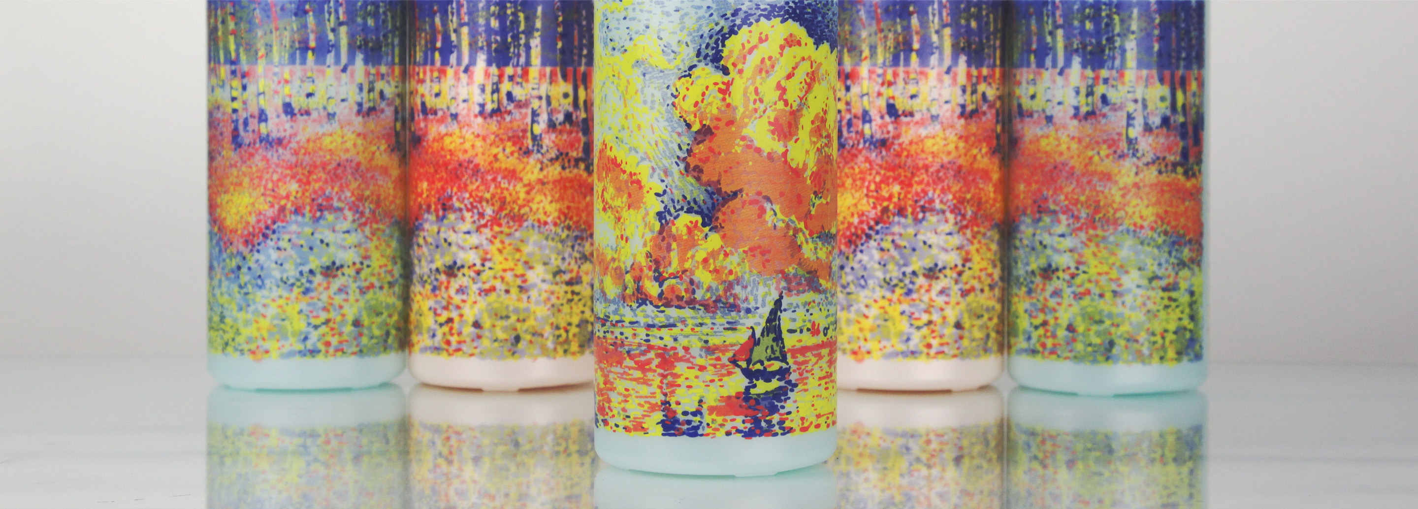 «Весенние пейзажи». Флаконы и печать: МЗПУ. Дизайн: CPDS.