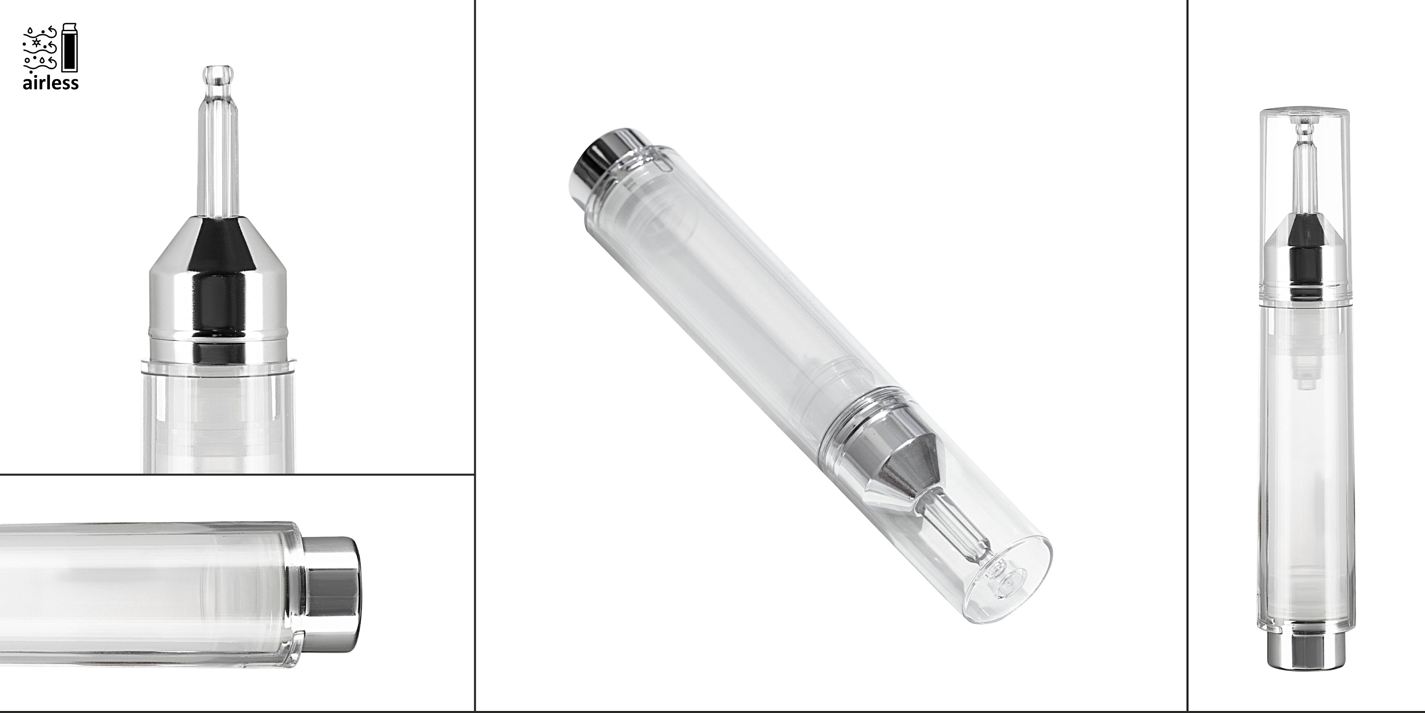 Кнопочный косметический вакуумный диспенсер серии TEOLA с точечным аппликатором